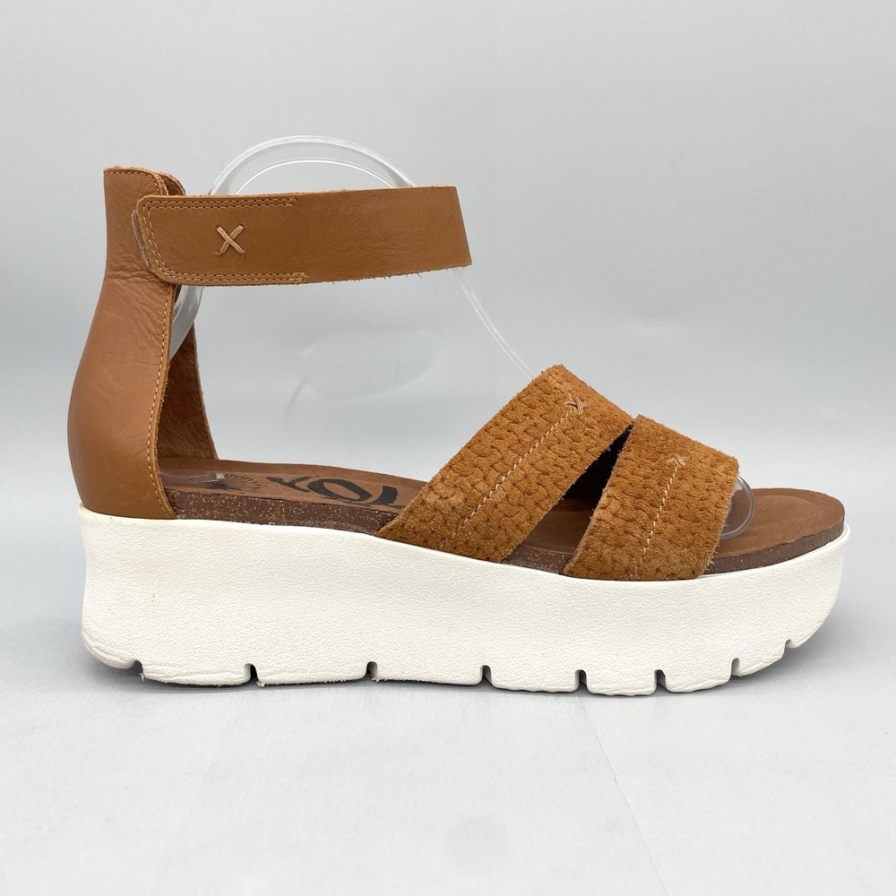 OTBT Womens 9.5M Montauk Sandals Shoes Brown Platform Wedge Ankle Strap Boho - Picture 1 of 13